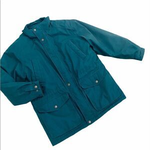 Men’s Trail’s End green/navy parka zip up jacket sz medium